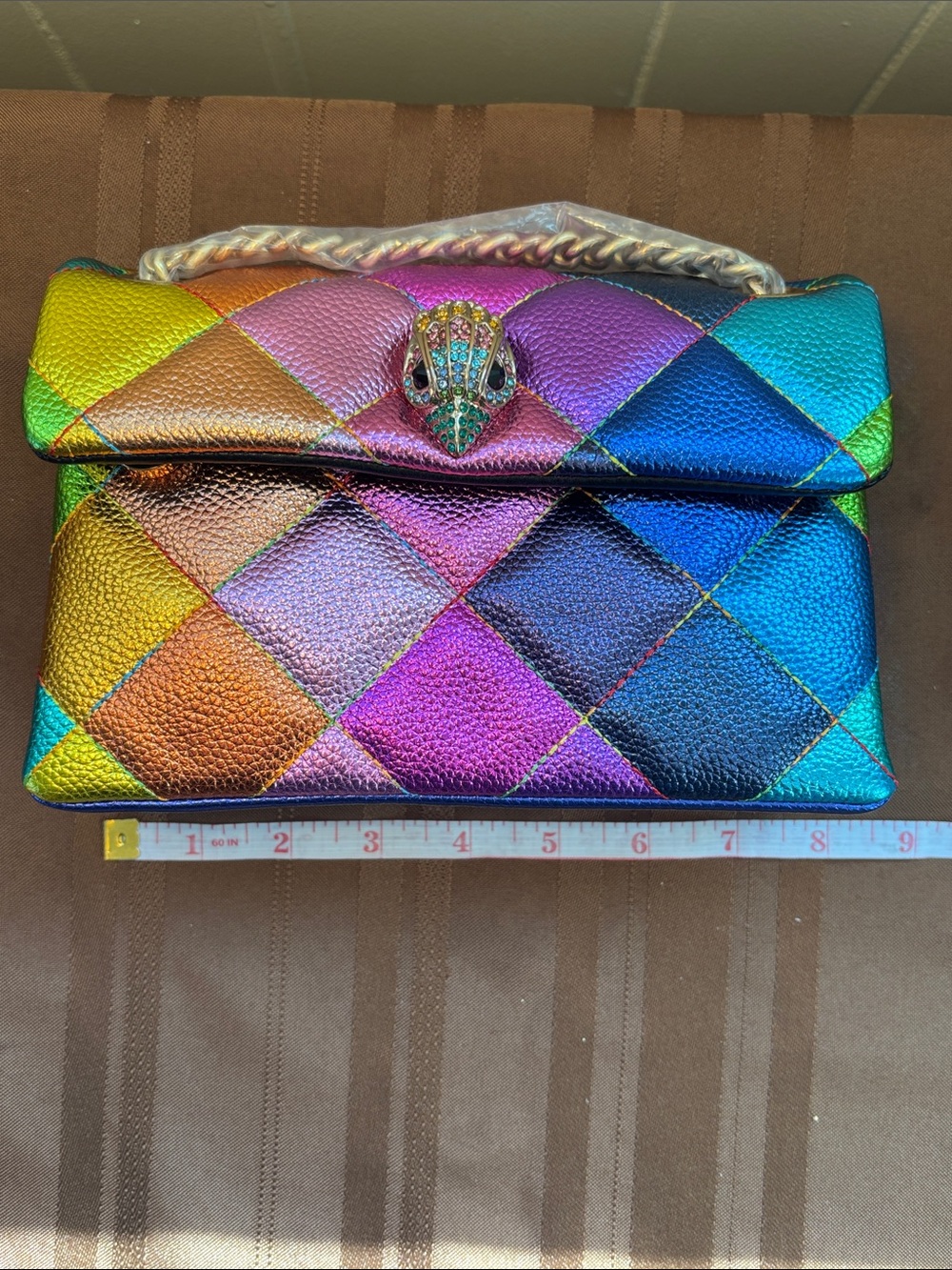 NWT Kurt Geiger Mini Kensington Metallic Rainbow Bag - Factory Sealed! SOLD OUT